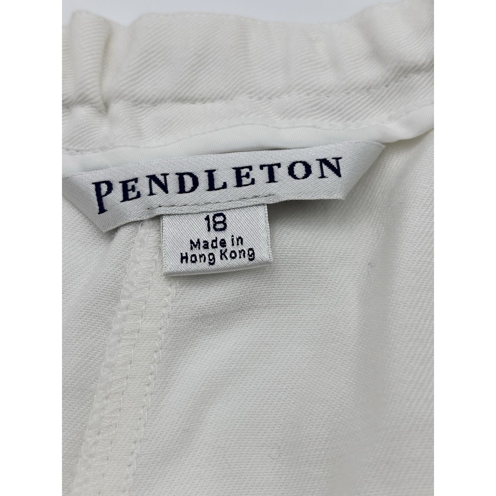 Pendleton White Tenecel Button Pull On Pants Size… - image 4